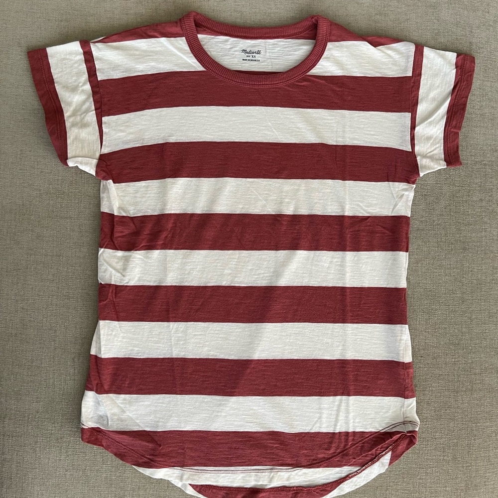 Madewell whisper cotton striped crewneck tee
